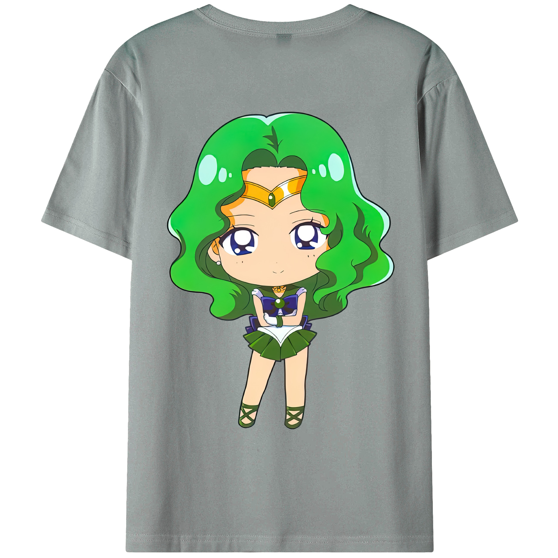 （画像用） 美少女戦士セーラームーン 海王 みちる（かいおう みちる） Sailor Moon Kaiou Michiru 綿100％ メンズ半袖Tシャツ（バックプリント） 通気性